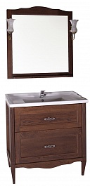 ASB-Woodline Зеркало для ванной Римини Nuovo 80 антикварный орех, массив ясеня – фотография-2