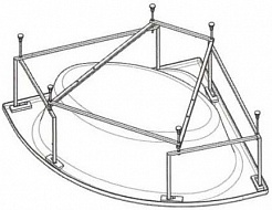 Vagnerplast Каркас для ванны Bahama 139x139 – фотография-1