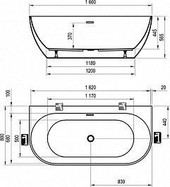 Ravak Акриловая ванна Freedom W 166x80 – фотография-6