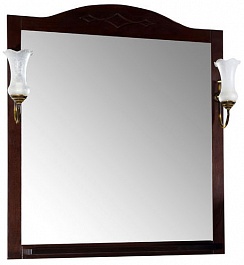 ASB-Woodline Зеркало для ванной Флоренция Квадро 80 бук тироль, массив ясеня – фотография-1