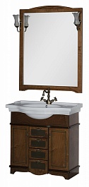 Aquanet Зеркало для ванной "Луис 90" темный орех (173221) – фотография-3