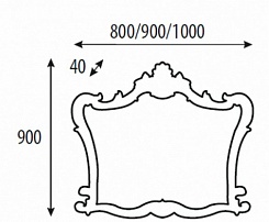 Misty Зеркало Misty Bianco 100 белое/сусальное золото – фотография-3