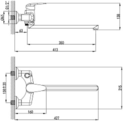 Lemark Смеситель универсальный Pramen LM3317C – фотография-2