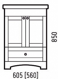 Corozo Тумба с раковиной Техас 60 – фотография-2