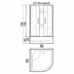 River Душевая кабина LENA 90/46 МТ Б/К – фотография-2