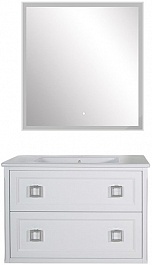 ASB-Woodline Мебель для ванной Рома 100П белая – фотография-1