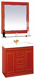 Misty Мебель для ванной Fresko 90 красная краколет – фотография-1