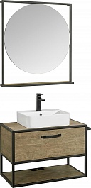 Акватон Мебель для ванной Лофт Фабрик 80 дуб кантри – фотография-1