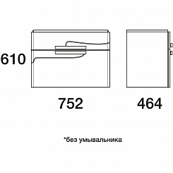  Мебель для ванной Nota 75 белая – фотография-3