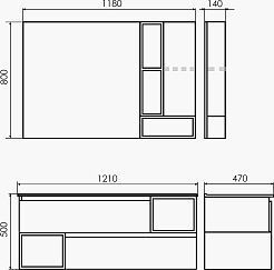 Comforty Зеркальный шкаф Турин 120 дуб бежевый – фотография-7