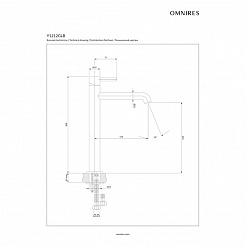 Omnires Смеситель для раковины Y1212GLB – фотография-2