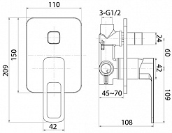 Iddis Смеситель для душа Slide SLISB00i67 встраиваемый – фотография-4