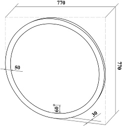 Runo Зеркало Руан D77 – фотография-5