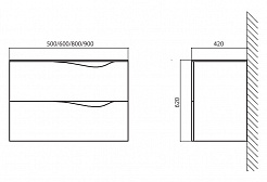 BelBagno Тумба с раковиной подвесная CLIMA 90 Crystal Violet	 – фотография-5