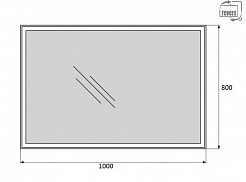 BelBagno Зеркало SPC-GRT-1000-800-LED-BTN – фотография-2