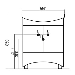 Mixline Мебель для ванной Одиссей 55 L – фотография-4