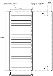 Point Полотенцесушитель электрический Меркурий П10 500x1000 PN83850B черный – фотография-3