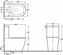 SantiLine Унитаз-компакт SL-5016MB черный матовый – фотография-2