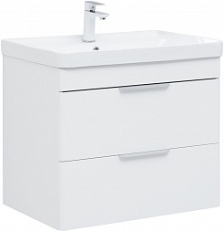 Aquanet Мебель для ванной Ирис New 70 2 ящика подвесная белая глянцевая – фотография-5
