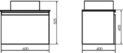 Comforty Тумба с раковиной Эдинбург 60 9111 подвесная бетон светлый – фотография-12