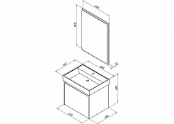 Aquanet Мебель для ванной Nova Lite 60 дуб рустикальный – фотография-5