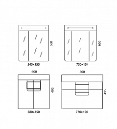  Тумба под раковину Glass 80 – фотография-2