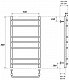 Point Полотенцесушитель водяной П7 500x800 PN09158 хром – картинка-6