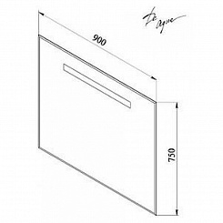 De Aqua Мебель для ванной Трио Люкс 90 L, зеркало Экстра EXT 90 F – фотография-11