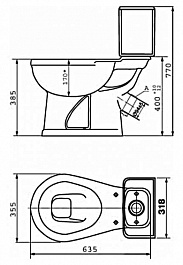 Оскольская керамика Унитаз-компакт Дора 422004 красный – фотография-4