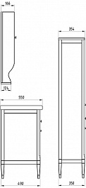 ASB-Woodline Зеркало для ванной Гранда 80 grigio серый – фотография-6