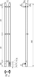 Point Полотенцесушитель электрический Деметра П3 80x1200 PN12812 хром – фотография-4