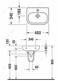 Duravit Раковина D-Code 07054500002 – фотография-4