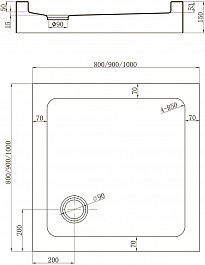 Veconi Душевой поддон Tezeo acrylic TZ-52 90x90 белый – фотография-2