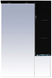 Misty Зеркальный шкаф Петра 65 черный R – фотография-1