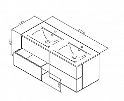 Am.Pm Тумба с раковиной SPIRIT 2.0 120 белый глянец – фотография-4