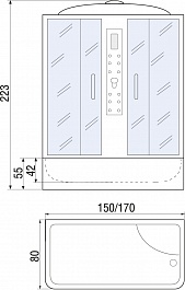 River Душевой бокс DUNAY 150/80/50 МТ – фотография-20