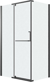 Grossman Боковая стенка Pragma 80x195 профиль черный матовый стекло шиншилла – фотография-2