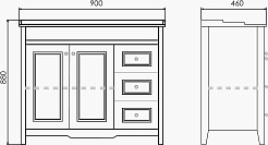 Comforty Мебель для ванной Тбилиси 90 белая – фотография-16