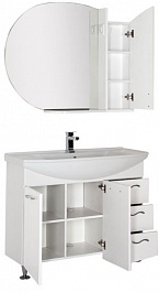 Aquanet Мебель для ванной "Моника 105" белый – фотография-10