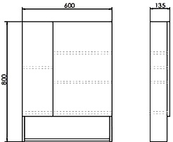 Comforty Зеркальный шкаф Никосия 60 белый – фотография-6