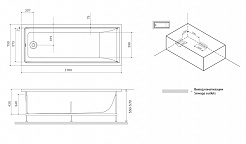 Am.Pm Акриловая ванна Gem 170x75 – фотография-6