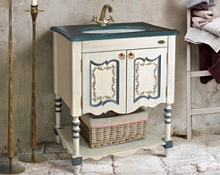 Атолл Мебель для ванной "Флоренция" ivory old (синяя патина) – фотография-4