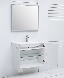 De Aqua Мебель для ванной Токката 90, зеркало Алюминиум – фотография-13