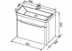 Aquanet Тумба с раковиной София 80 белая – фотография-11