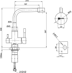 Lemark Смеситель для кухни Expert LM5061G золото – фотография-6