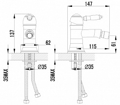 Lemark Смеситель "Villa LM4808B" для биде – фотография-2