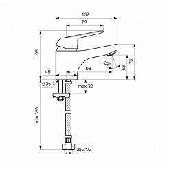 Vidima Смеситель для раковины Fine BA384AA – фотография-2