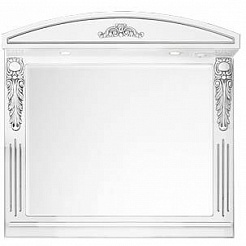 Водолей Зеркало "Версаль 105" белое/серебро – фотография-1