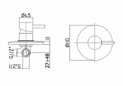 Paffoni Смеситель для душа Light LIG011CR (с внутренней частью) – фотография-2