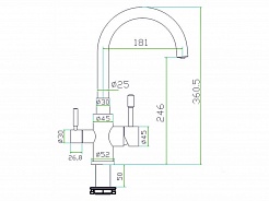 Zorg Смеситель для кухни "SZR-1339 FONTAS" – фотография-2